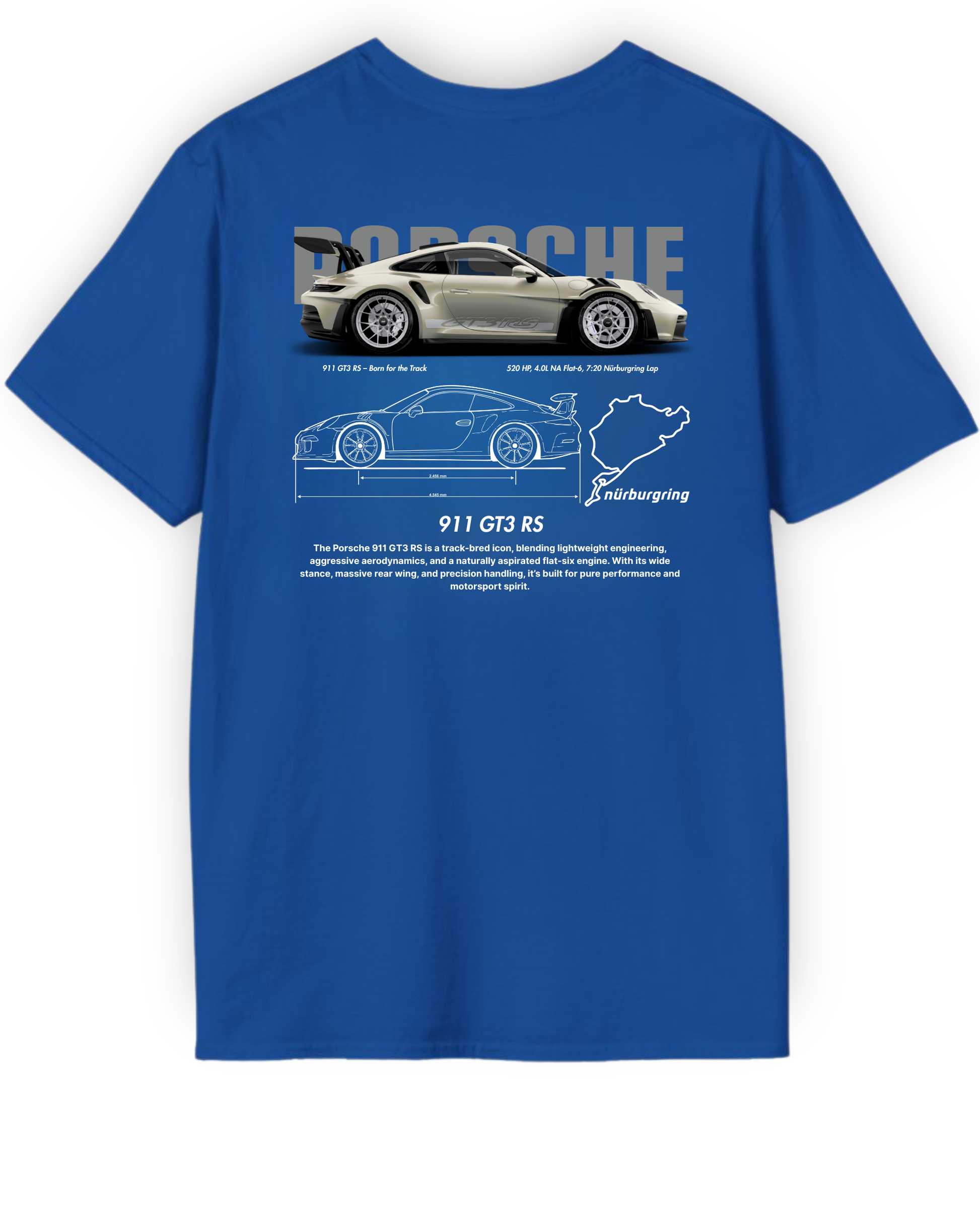 911 GT3 RS Blueprint Tee | Track Performance Streetwear Shirt Tuning Techniques