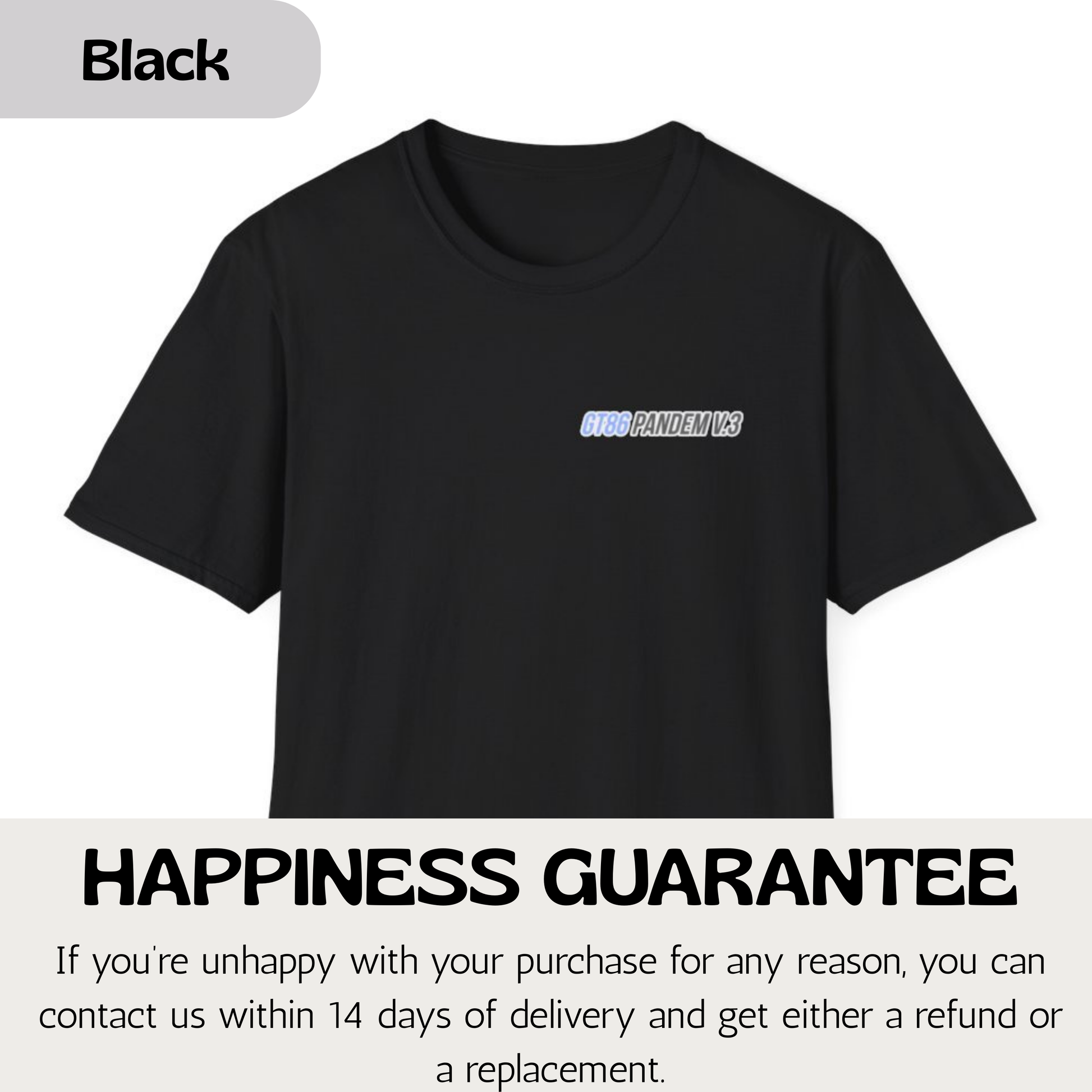 GR86 T-Shirt, Pandem GR86 JDM Car Shirt, 86 Tuner Car Tee, Japanese Sports Car Enthusiast Gift, Front and Back Print