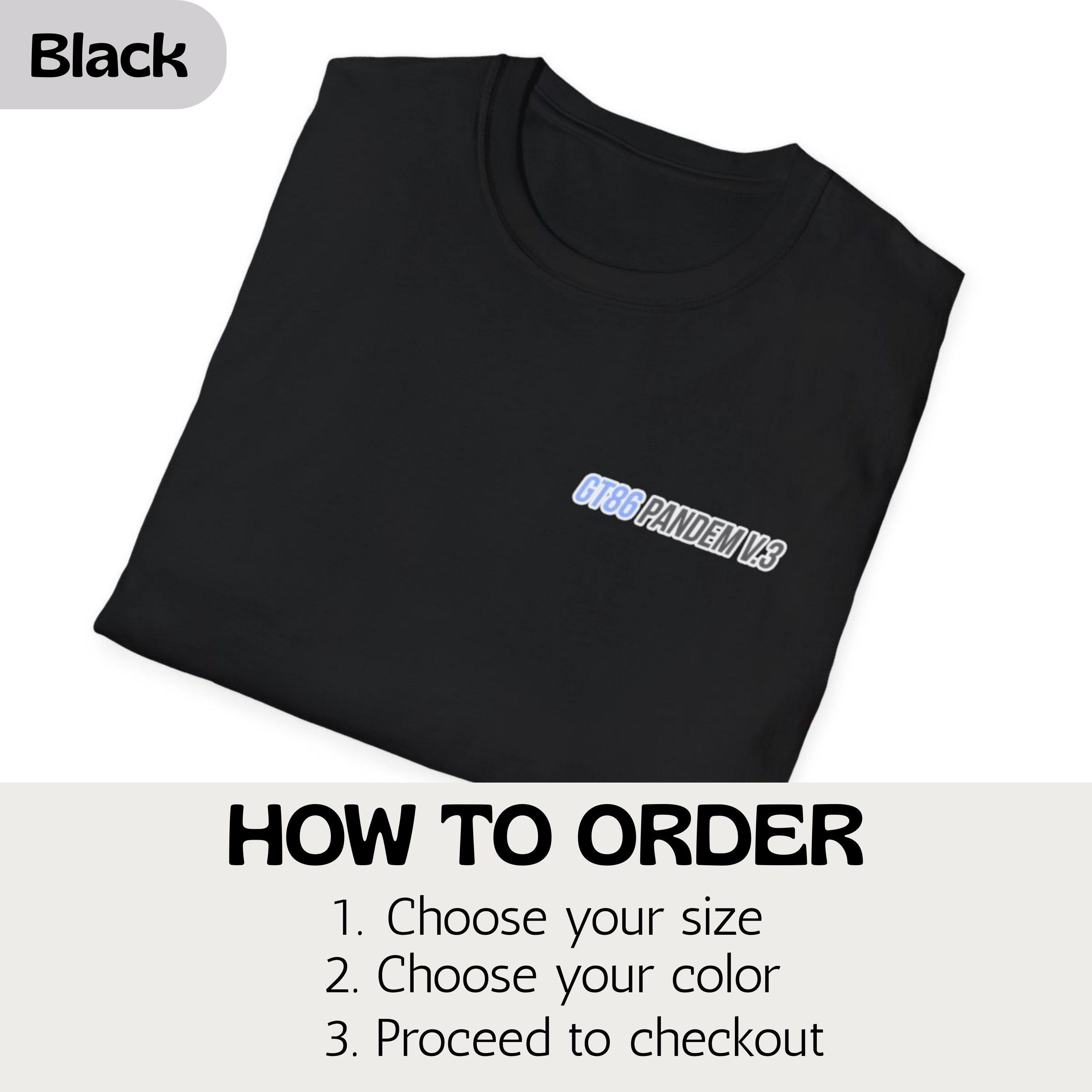 GR86 T-Shirt, Pandem GR86 JDM Car Shirt, 86 Tuner Car Tee, Japanese Sports Car Enthusiast Gift, Front and Back Print