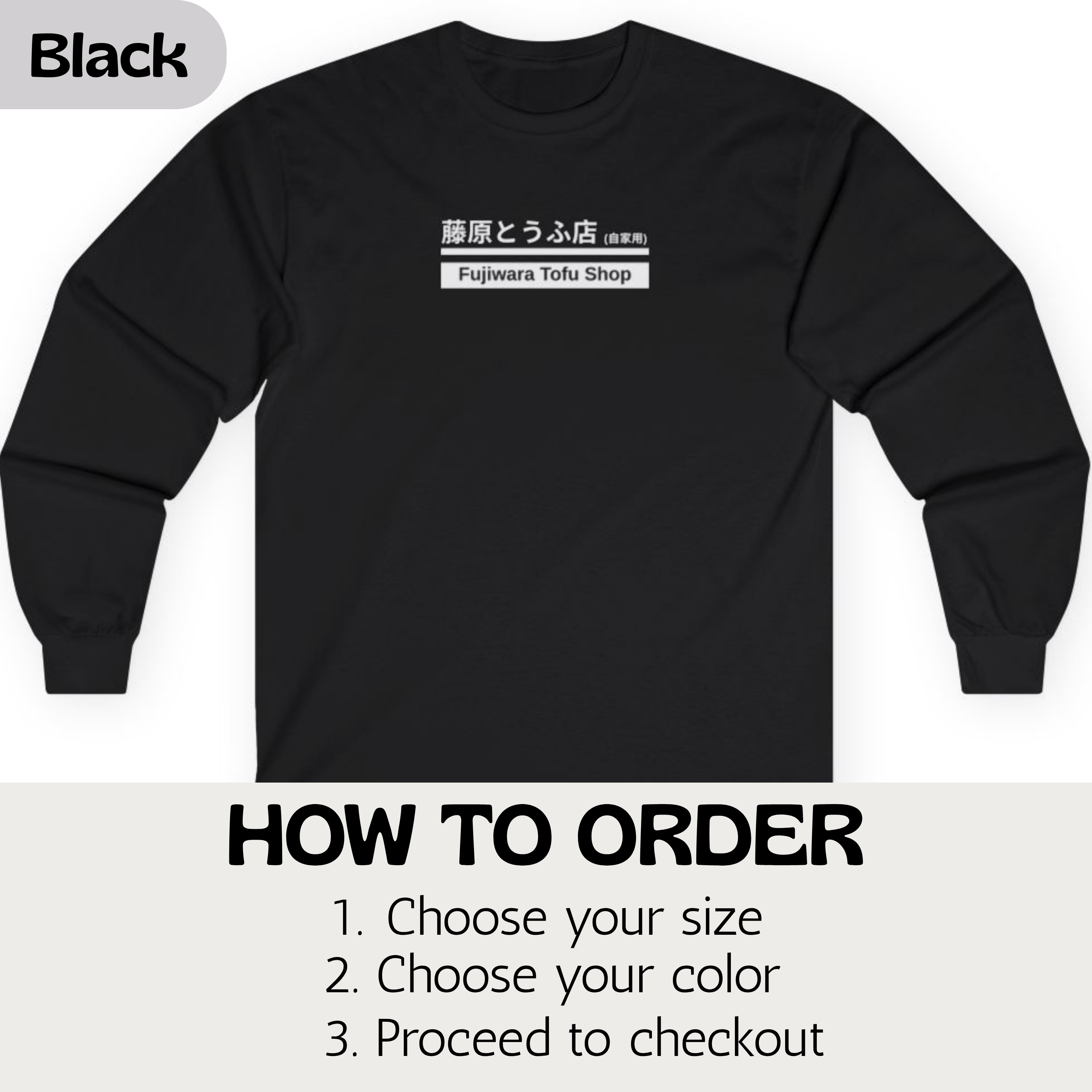 AE86 Trueno Long Sleeve Tee – Fujiwara Style Drift Shirt