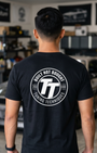 Built Not Bought TT Badge Tee | Minimal Garage Streetwear Shirt Tuning Techniques