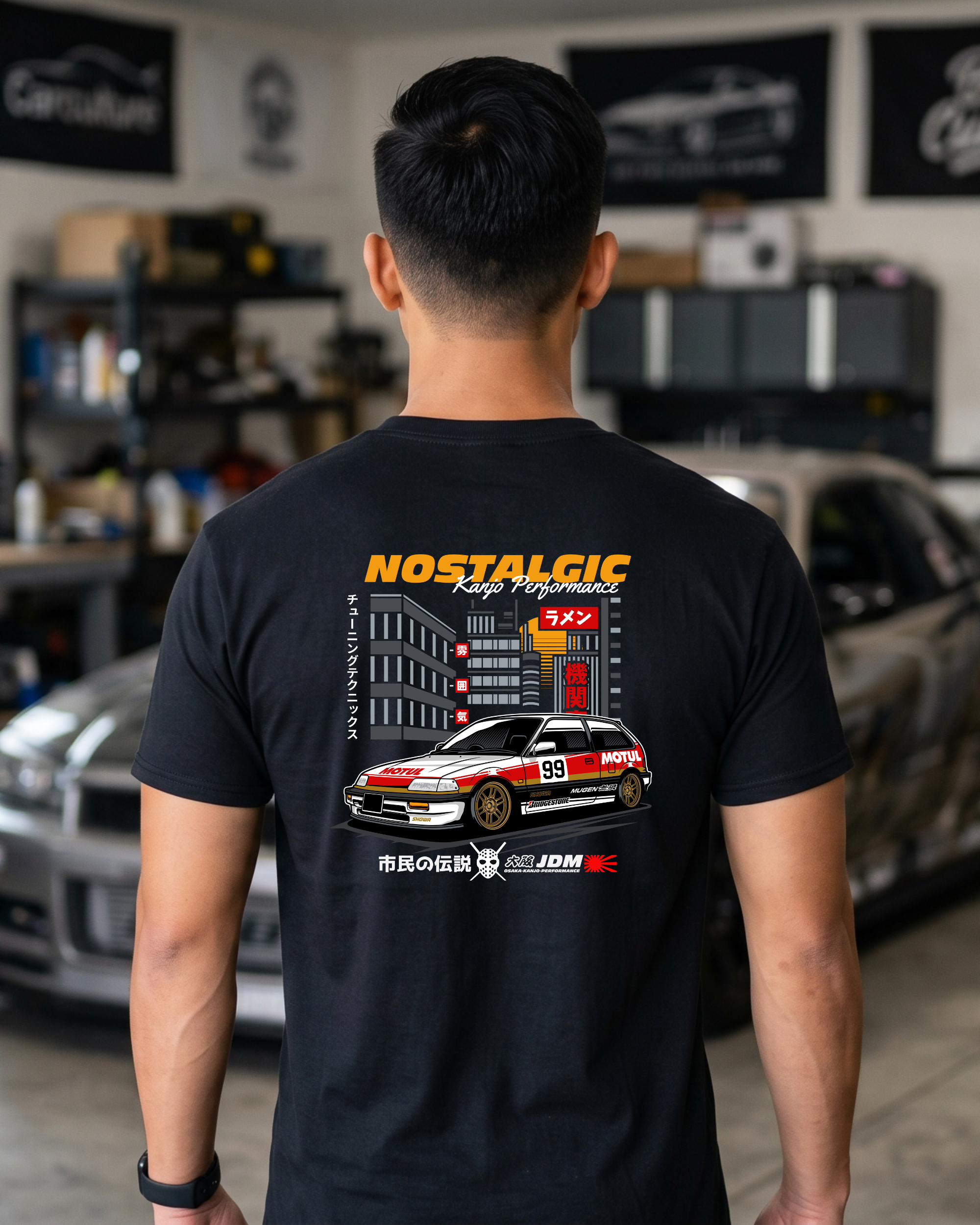 Nostalgic EF Loop Racer Tee | Kanjo Performance Streetwear Shirt Tuning Techniques