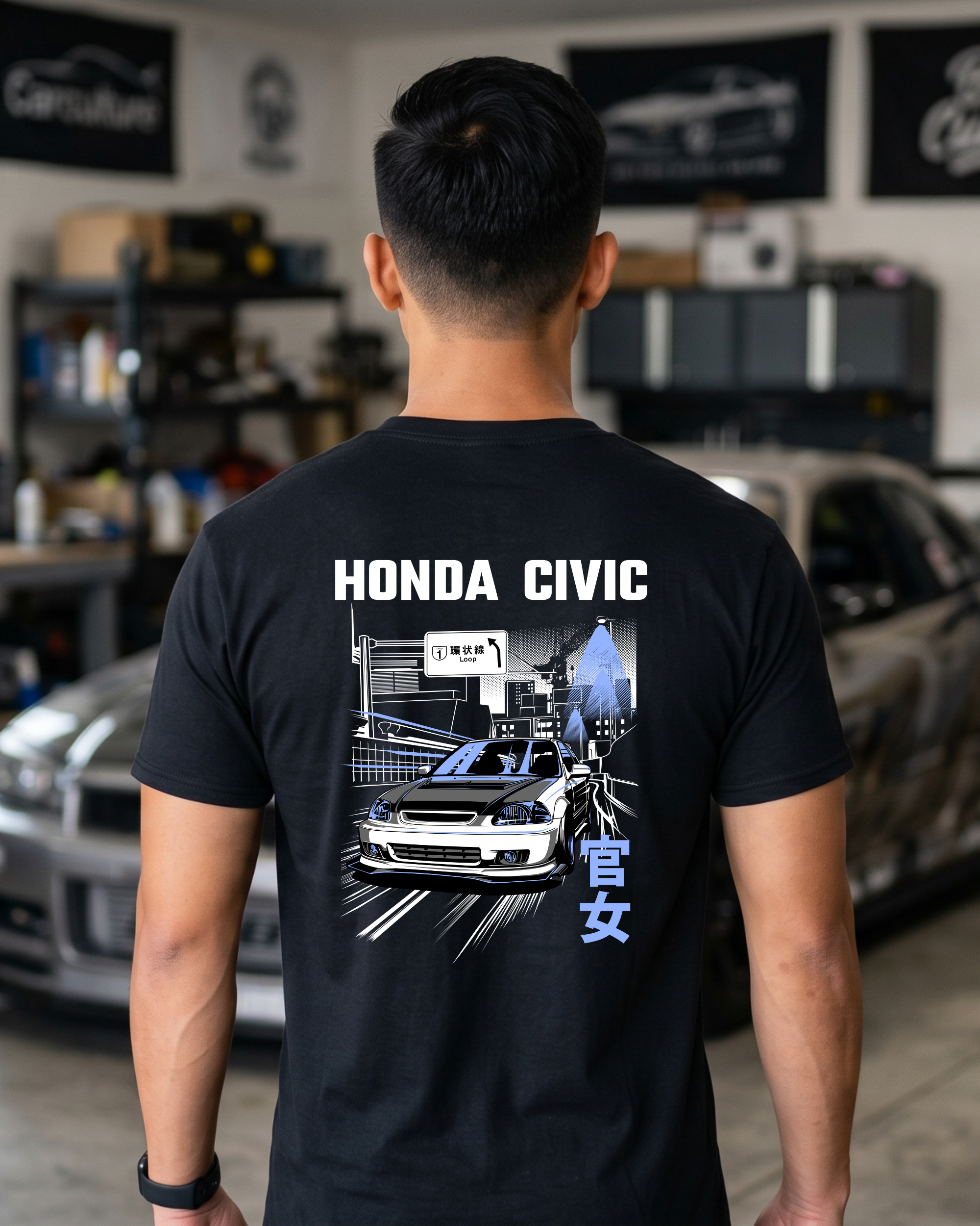 Kanjo Loop Racer Tee | EK9-Inspired Civic Street Racing Shirt Tuning Techniques