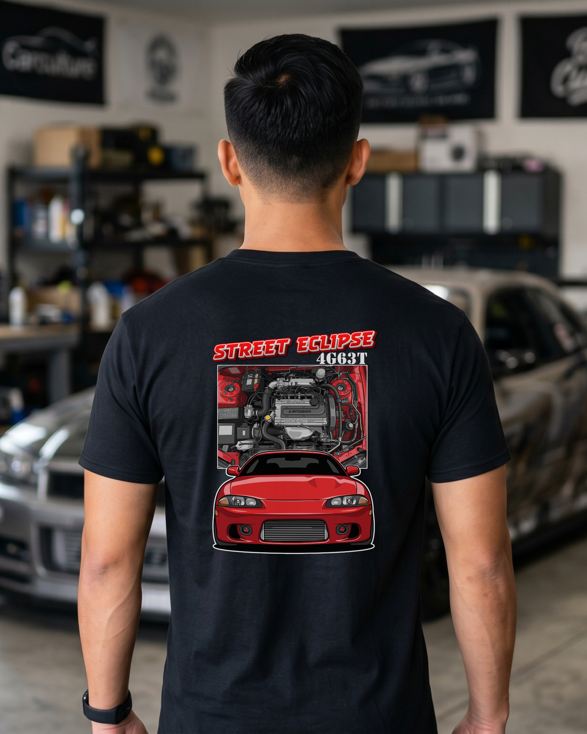 Street Eclipse Tee | 4G63T Turbo Car Culture Streetwear Shirt Tuning Techniques