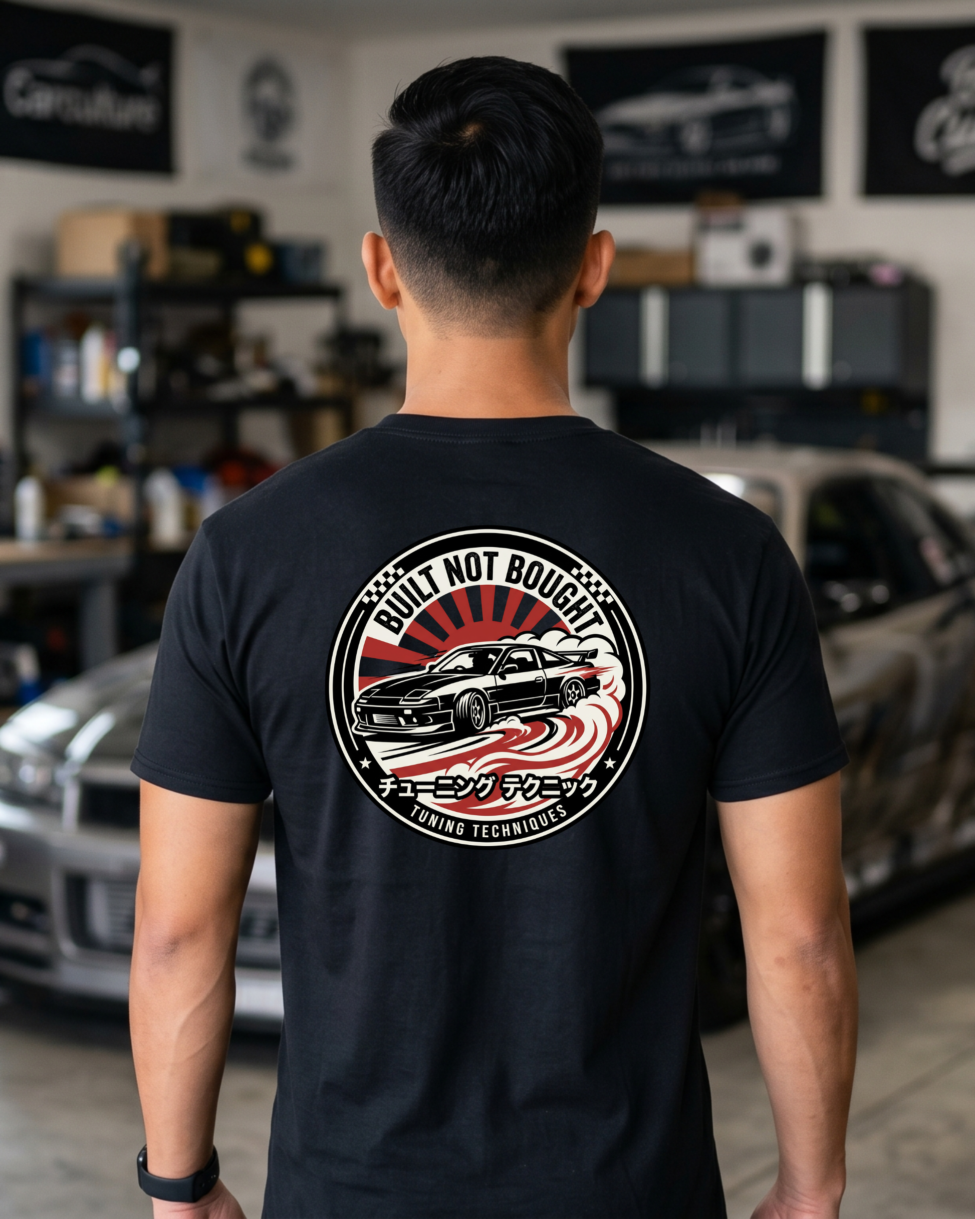 Built Not Bought Drift Tee | JDM Tuning Techniques Streetwear Shirt Tuning Techniques