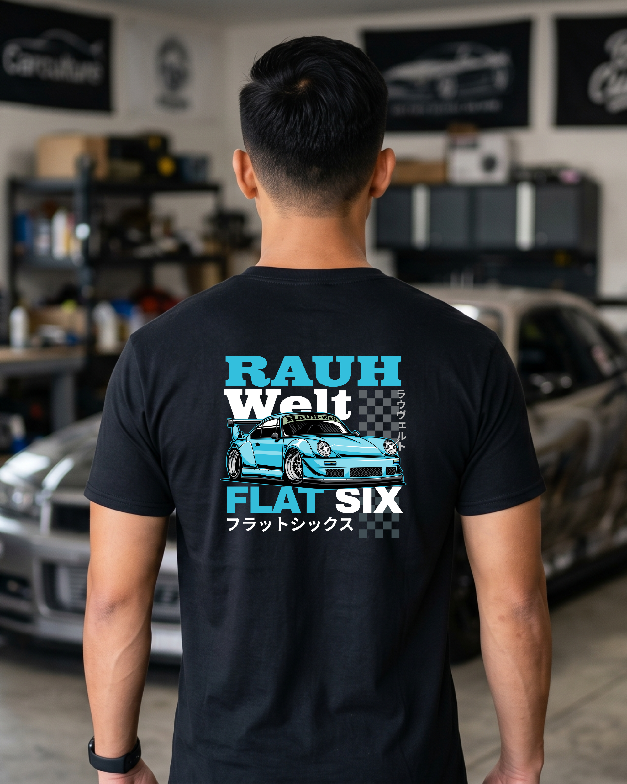 Widebody 964 “Flat Six” Tee | Air-Cooled Performance Streetwear Shirt Tuning Techniques