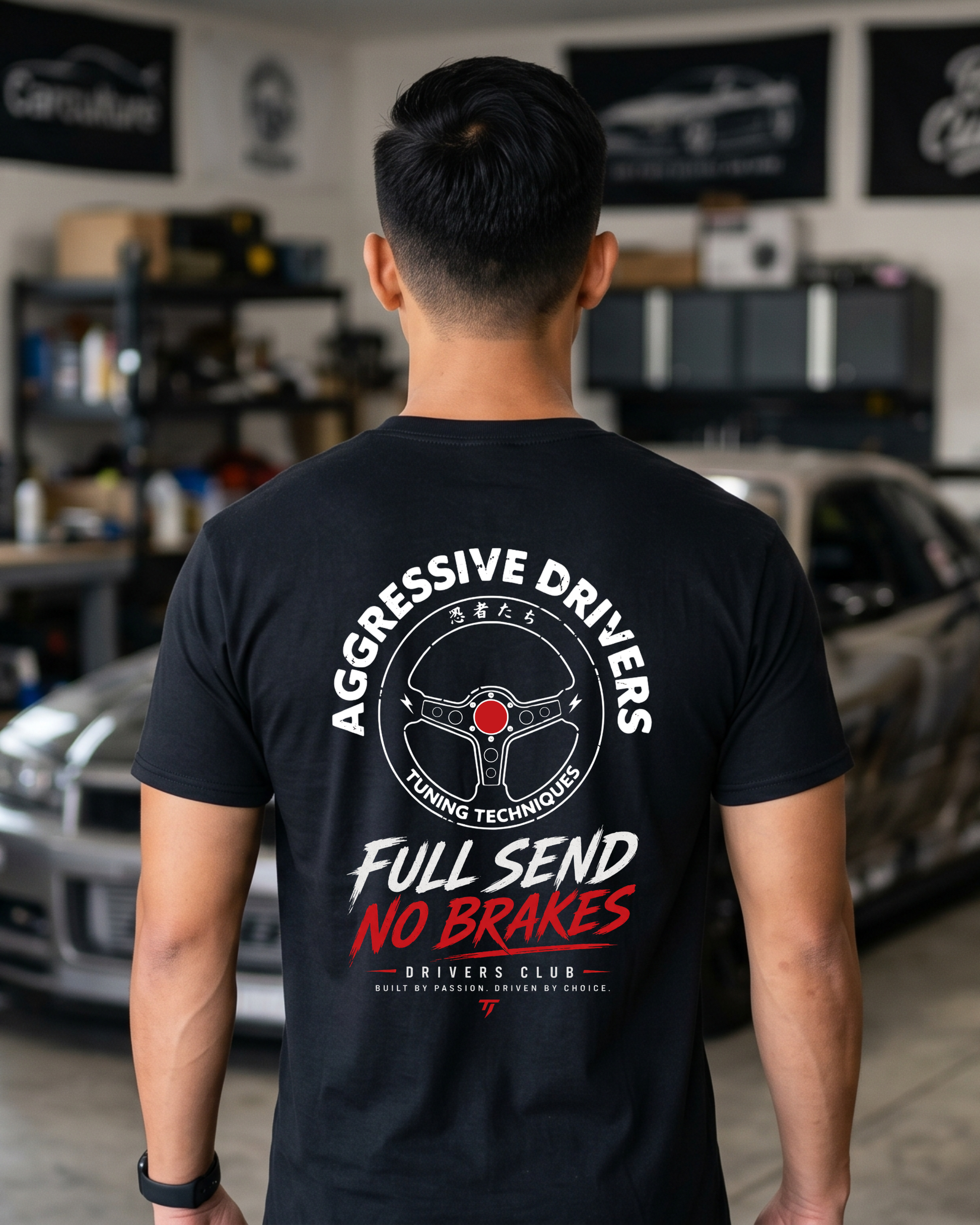 Full Send No Brakes Tee | Drift Culture Streetwear Shirt Tuning Techniques