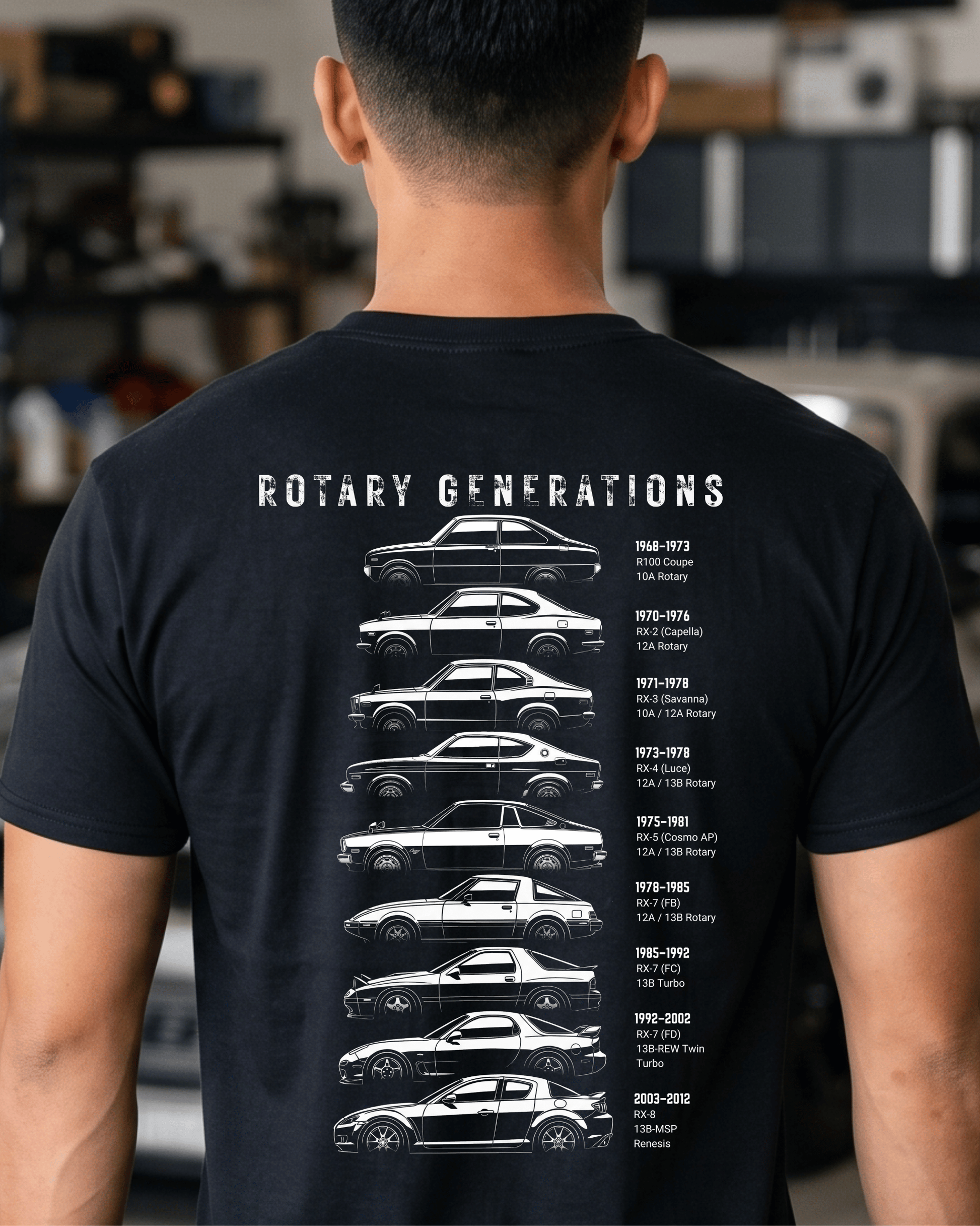 Rotary Generations Tee Vol. 1 | Evolution of Rotary Power Streetwear Shirt Tuning Techniques