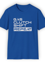 Gas Clutch Shift Repeat Tee | JDM Drift Culture Streetwear Shirt Tuning Techniques