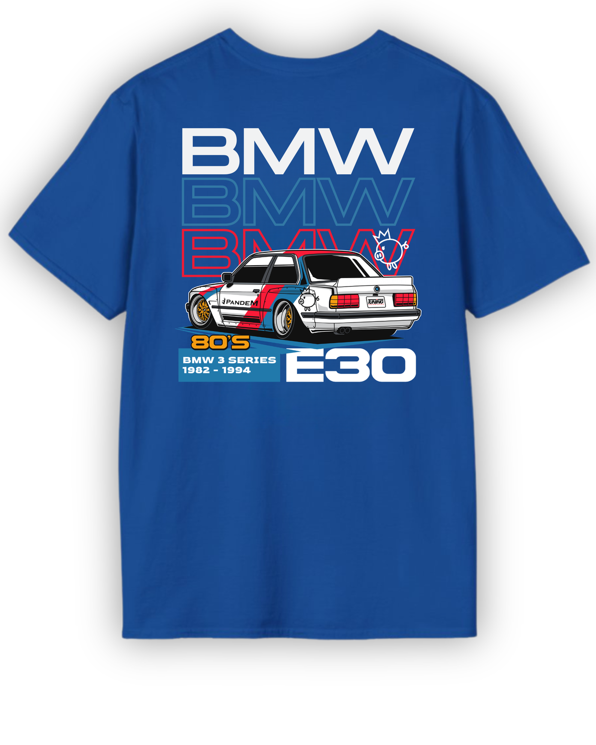 BMW E30 Tee | 80s BMW 3 Series Streetwear | Classic German Car Shirt Tuning Techniques