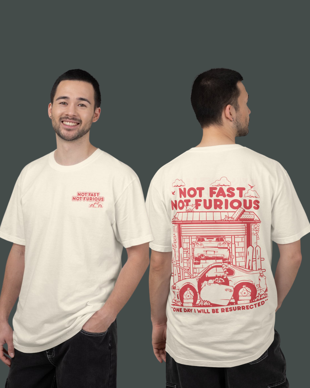 Not Fast Not Furious Tee | JDM Streetwear Project Car Garage Print Tuning Techniques