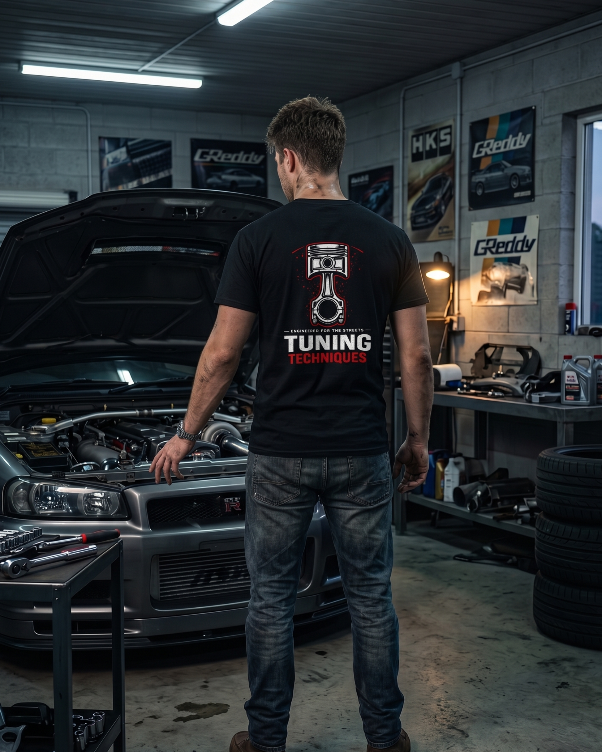 Tuning Techniques Piston Tee | Engine Performance Streetwear Shirt