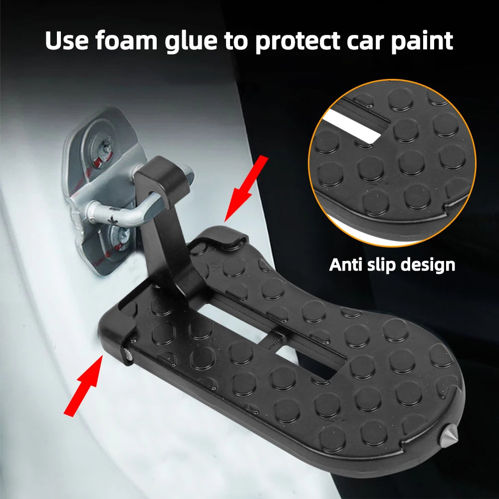 Foldable Roof Rack Step Aluminum Alloy Safety Hammer