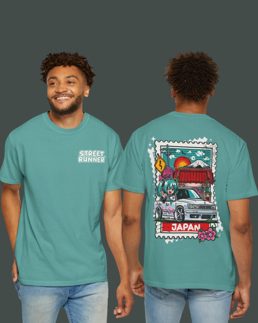 Street Runner Tee | JDM Streetwear Japan Stamp Back Print Tuning Techniques