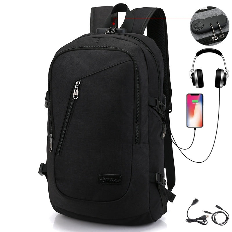 Versatile Canvas Backpack with Air Pillow Belt - Perfect for School