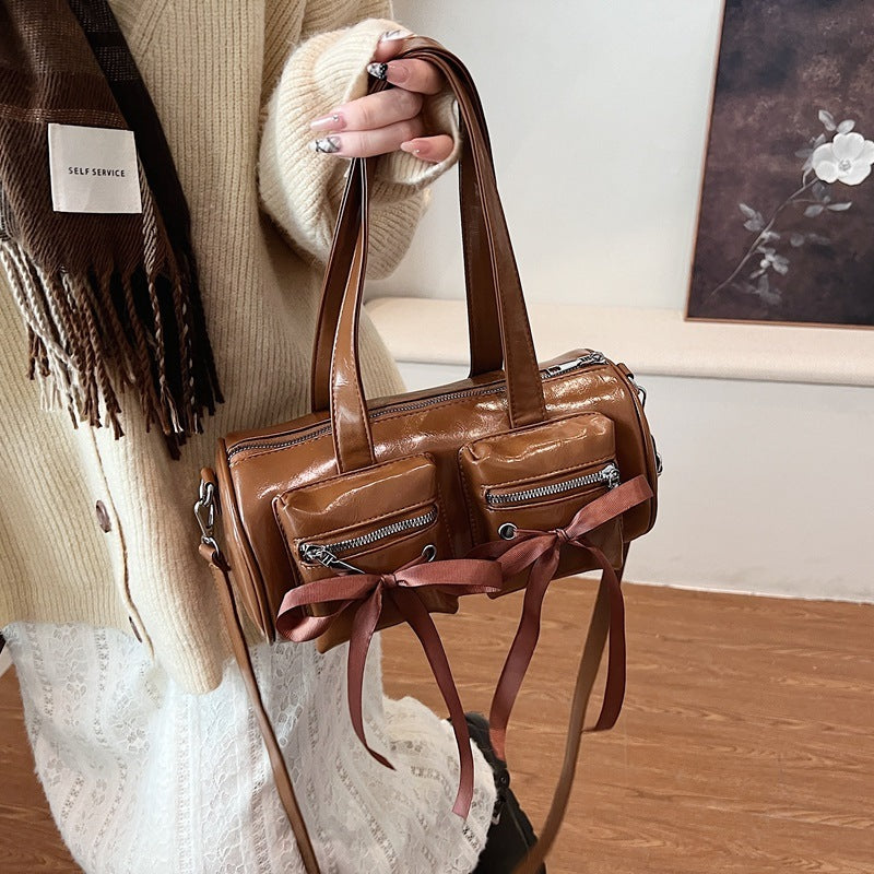 PU Leather Bow Crossbody Bag – Compact & Stylish Handbag for Women