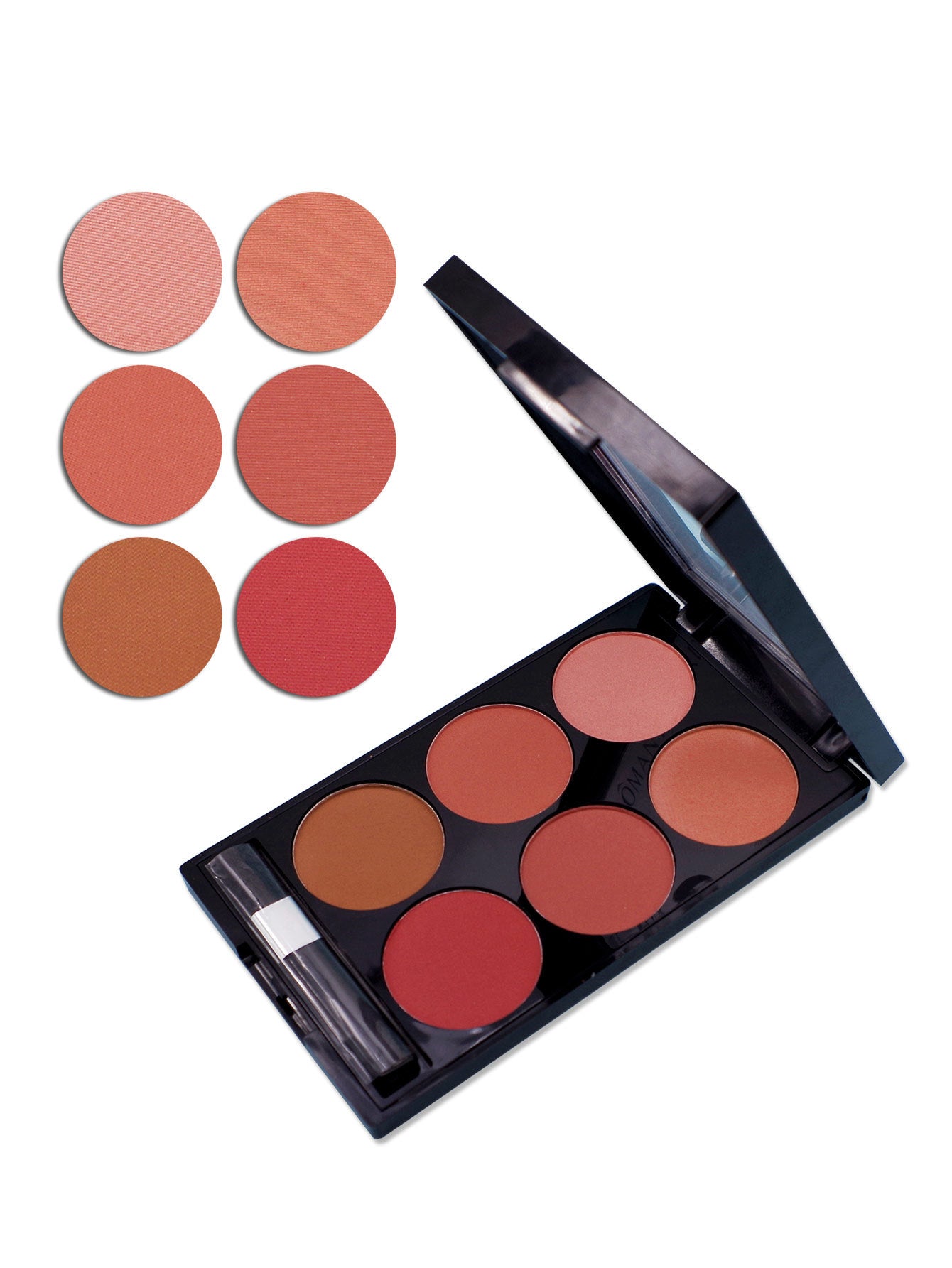 6-Color Blush & Contour Palette – Multi-Shade Face Sculpting Makeup Tray