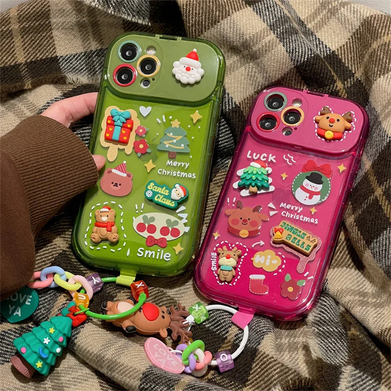 Christmas Phone Case For I Phone 15 14 13 12 11 Pro Max Pro Silicone Protection Cover