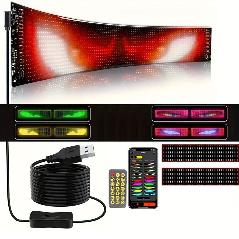 14" Programmable LED Pixel Display Panel – Scrollable Text & Animations for Events, Cars, and More