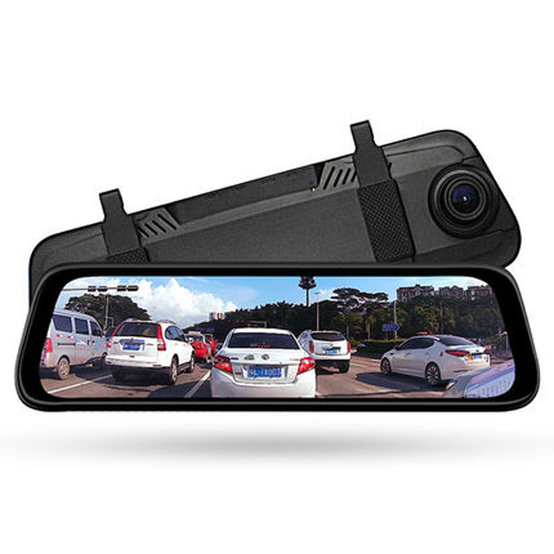 Streaming 10-Inch Full Screen Dual Recording Dash Cam with Rear Camera and Night Vision